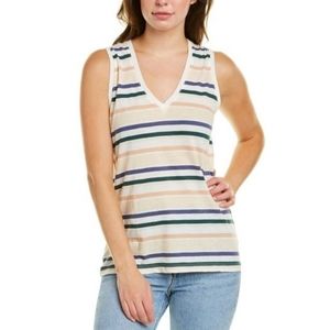 NWOT Madewell Striped V-neck Tank Top XS